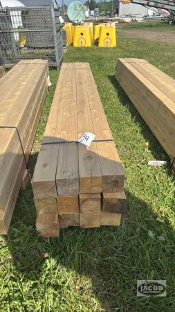 BUNDLE OF 12PCS 3.5IN X 3.5IN X 8FT CEDAR LUMBER
