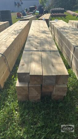 BUNDLE OF 12PCS 3.5IN X 3.5IN X 8FT CEDAR LUMBER