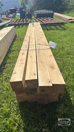 BUNDLE OF 12PCS 3.5IN X 3.5IN X 10FT CEDAR LUMBER