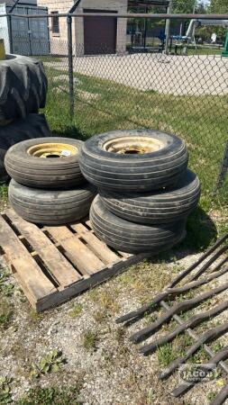 5 ASSORTED IMPLEMENT TIRES AND RIMS