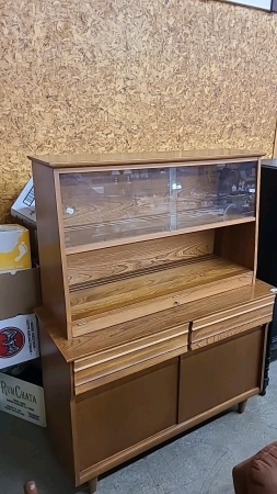 Krug Brothers Teak 2 Peice Buffet Hutch