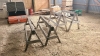 Lot of 4 Wooden Sawhorses - 4