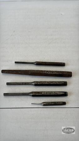 (5) SNAP-ON STRAIGHT PUNCHES