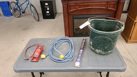 Bucket with Extension Cord, Air Pump, Wiper Blades