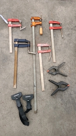 5 Various Bar Clamps and 4 Single Clamps