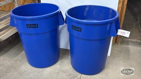 (2) LARGE ULINE GARBAGE BIN