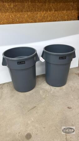 (2) LARGE ULINE GARBAGE BIN