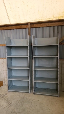 Pair of Steel Shelf Units
