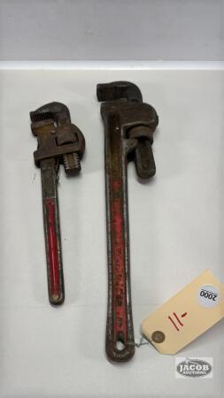 2 STEEL PIPE WRENCH