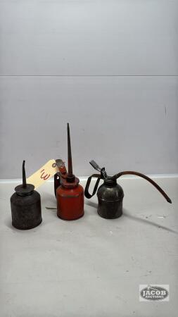 (3) OIL CANS