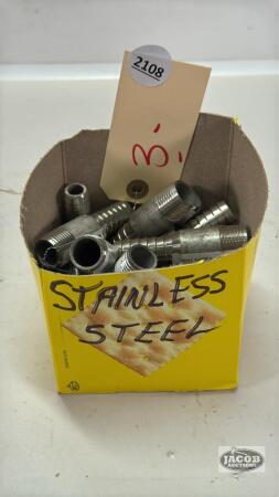 QUANTITY OF STAINLESS 1/2IN PIPE X HOSE ADAPTERS