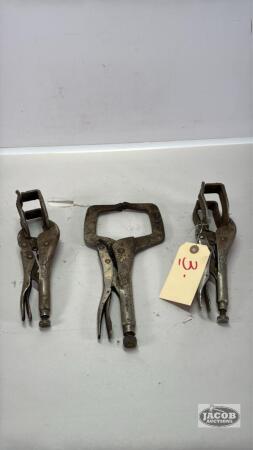 (3) PAIR OF VISE GRIP WELDING CLAMP PLIERS