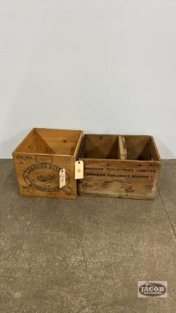 (2) WOODEN CRATES