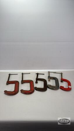 (5) 4IN C CLAMPS