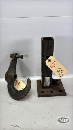 TRAILER HITCH MOUNT AND TOW HOOK