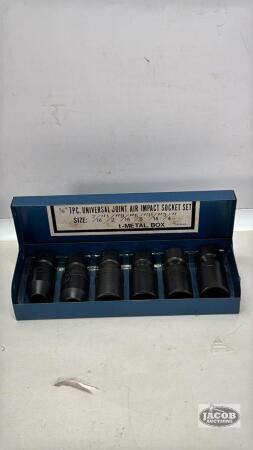 6 PIECE 3/8 DRIVE SAE WOBBLE JOINT IMPACT SOCKETS