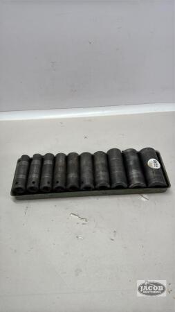 (10) 1/2IN DRIVE JET SAE DEEP IMPACT SOCKETS
