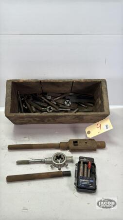 QUANTITY OF TAPS DIES AND HANDLES