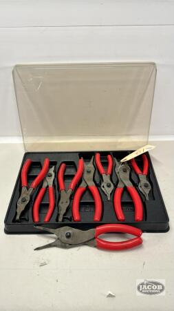 SNAP ON 8 PIECE SNAP RING PLIER SET