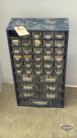 37 DRAWER ORGANIZER WITH CONTENTS