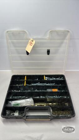 PLASTIC CARRY-ALL ORGANIZER WITH CONTENTS