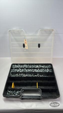PLASTIC CARRY-ALL ORGANIZER WITH CONTENTS
