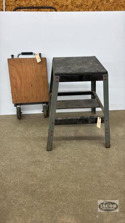 FOLDING WORK STAND AND A METAL FRAMED STAND