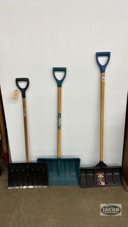 (3) SNOW SHOVELS