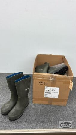 (6) PAIRS OF SIZE 11 1/2 TORENNA RUBBER BOOTS