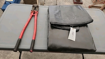 Set of Bolt Cutters and Good Nylon Tarp