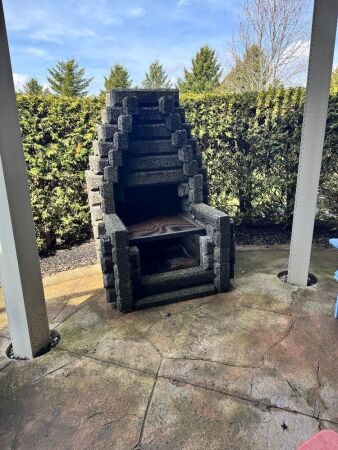 OFFSITE: LOG STYLE FIREPLACE UNIT