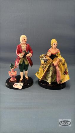 (2)ITALIAN FIGURINES TALLEST IS 9IN