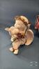 (3) ANGEL FIGURINES AND (2) GLASS CANDLE HOLDERS - 2