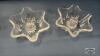 (3) ANGEL FIGURINES AND (2) GLASS CANDLE HOLDERS - 5