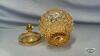AMBER HOBNAIL DISH WITH LID - 5