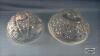 (2) GLASS BOWLS LARGEST IS 10.5IN WIDE X 4IN TALL - 6