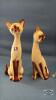 (4) VASES AND (2) CAT FIGURINES - 2