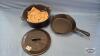 10IN CAST IRON FRY PAN AND 10IN DUTCH OVEN - 3