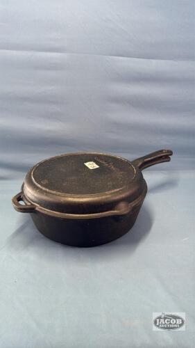 12IN CAST IRON FRY PAN WITH LID