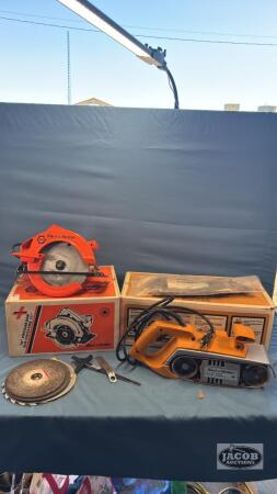 BLACK AND DECKER BELT SANDER AND 7 1/4IN CIRC. SAW