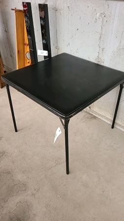 Black Folding Leg Card Table