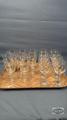 GLASS STEM WARE LOT