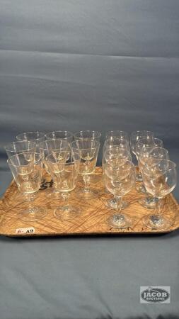 GLASS STEM WARE LOT