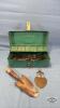 METAL TACKLE BOX WITH CONTENTS