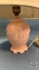 PAIR OF FROSTED PINK ELECTRIC LAMPS - 3
