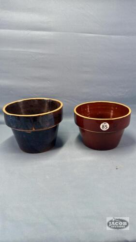 (2) SMALL CROCKS