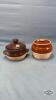 (2) BEAN POTS WITH LIDS