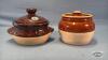 (2) BEAN POTS WITH LIDS - 2