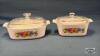 2 CORNINGWARE CASSEROLE DISHES WITH LIDS - 2