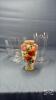 (2) VASES WITH A LARGE TRIFAL BOWL